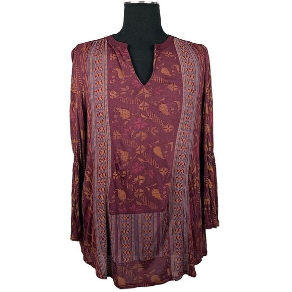 Lucky Brand Lightweight Western Embroidered Blouse - Women’s 2X - Picture 1 of 8